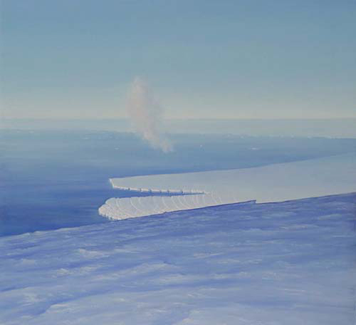 Iceberg and Cloud Anarctica Oil Paintings David Rosenthal Antarctic Artist